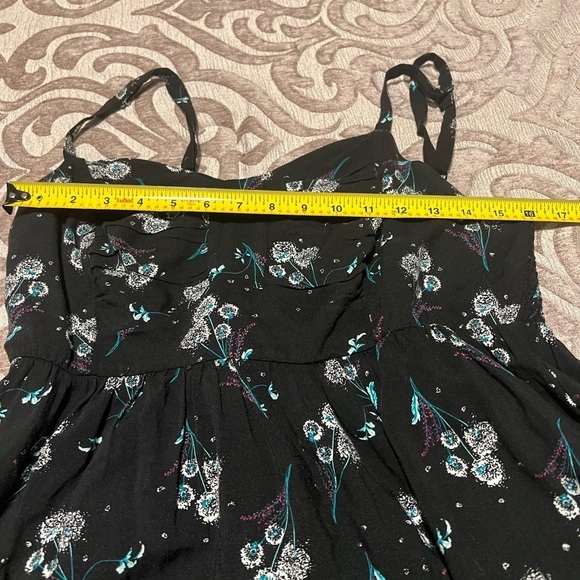 Torrid Floral Black Midi Dress - Size 0 (Pre-Loved, Excellent Condition) - Picture 6 of 9